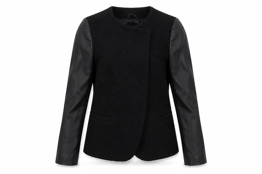 Womens UK Size 12 Dorothy Perkins Black Overcoat