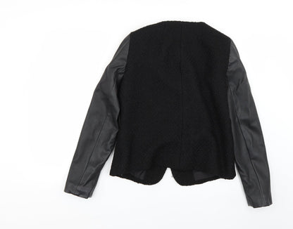 Womens UK Size 12 Dorothy Perkins Black Overcoat