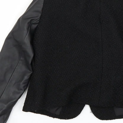Womens UK Size 12 Dorothy Perkins Black Overcoat