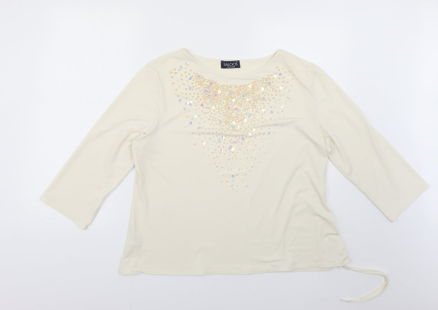 Womens UK Size 2XL saloos collection Beige Basic Blouse