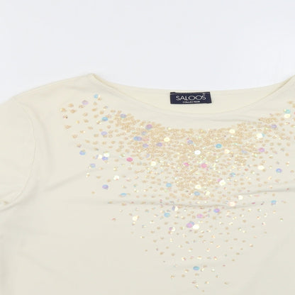 Womens UK Size 2XL saloos collection Beige Basic Blouse