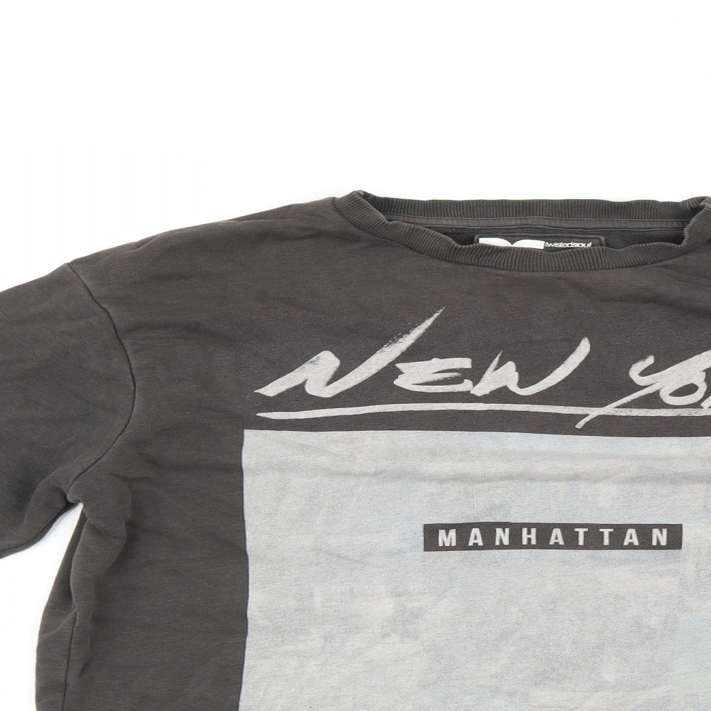 Twisted Soul Mens Brown   Pullover Jumper Size M