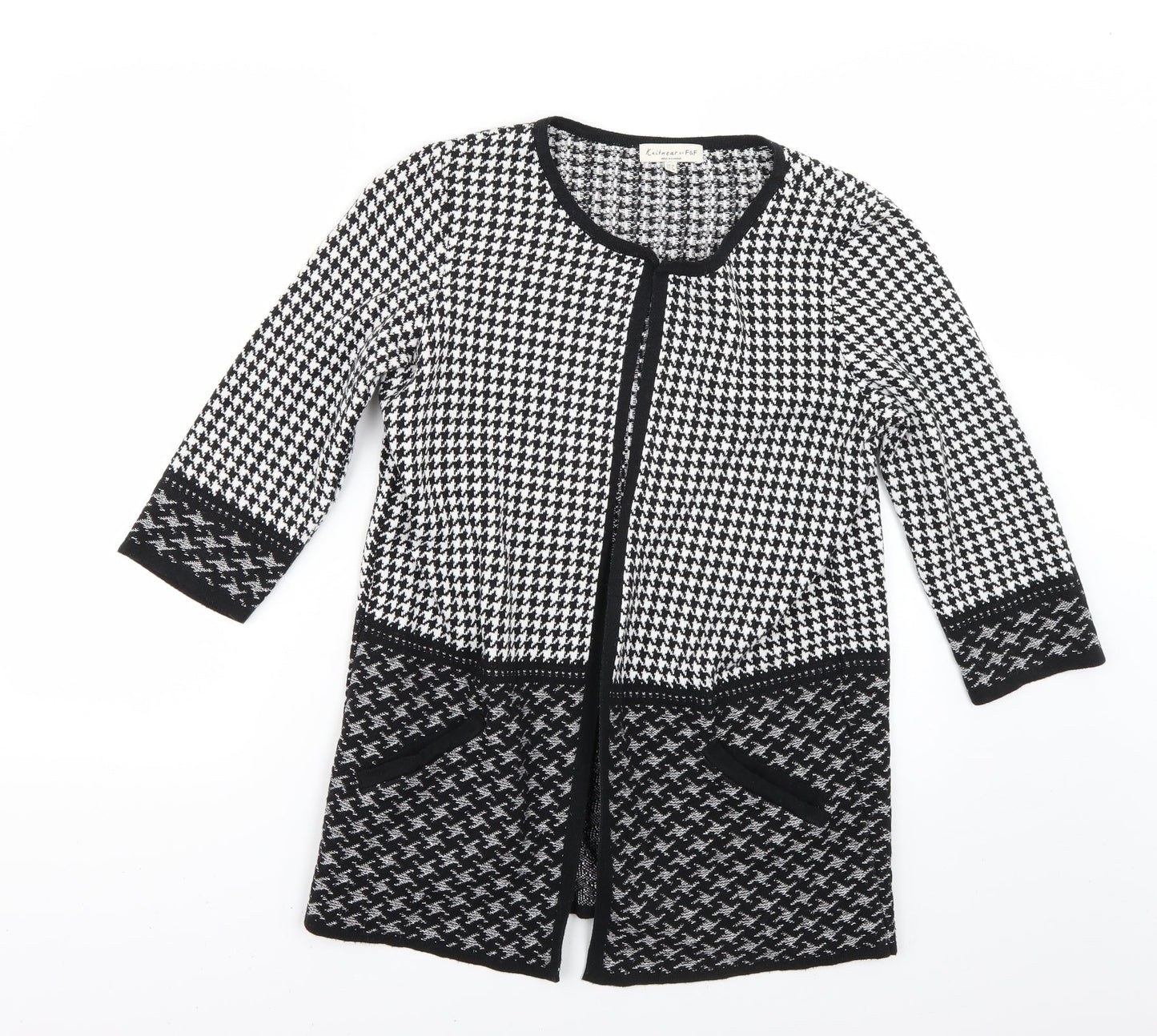 F&F Womens Multicoloured Geometric  Cardigan Jumper Size 10