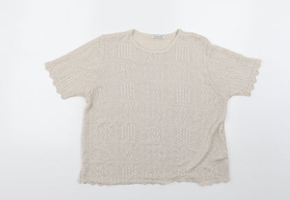 Womens UK Size 20 berketex Beige Pullover Jumper