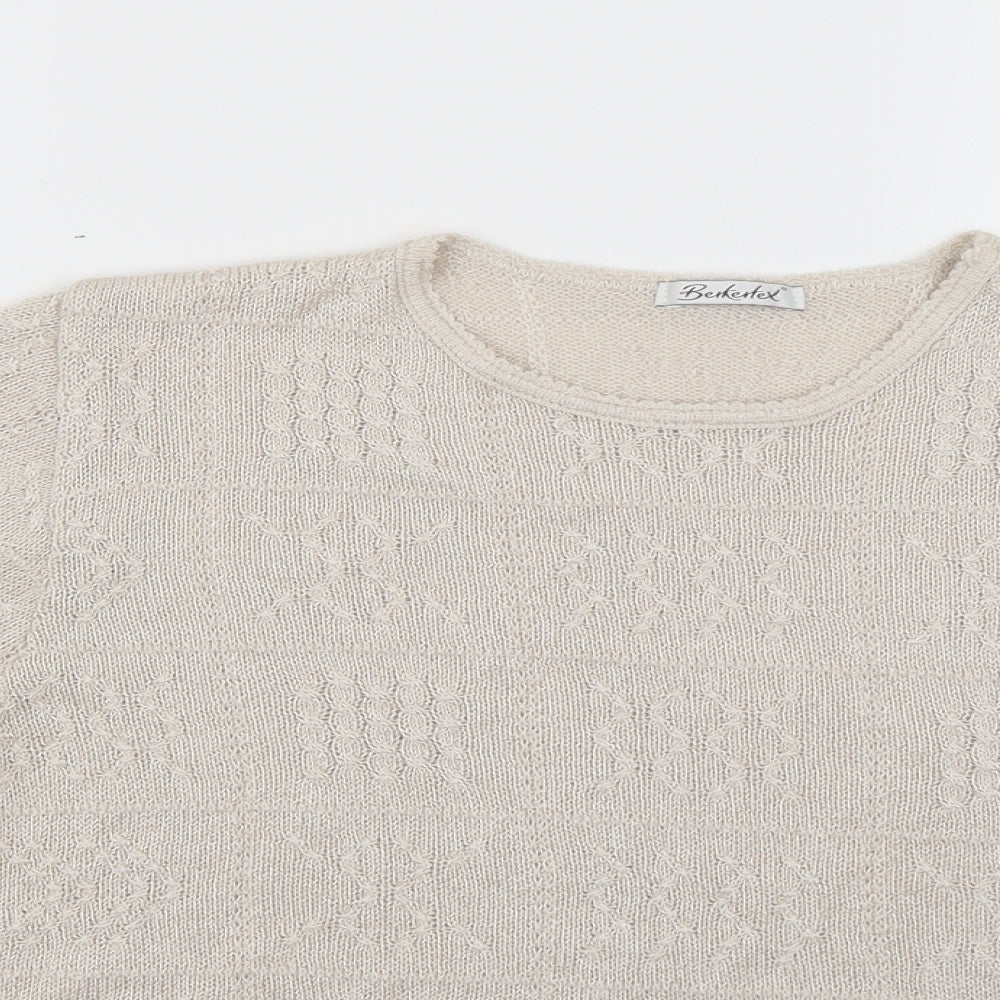 Womens UK Size 20 berketex Beige Pullover Jumper