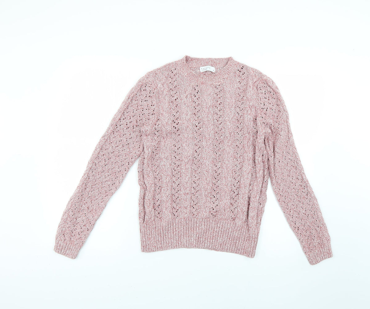 Additional front view of paaya women’s pink jumper, size M