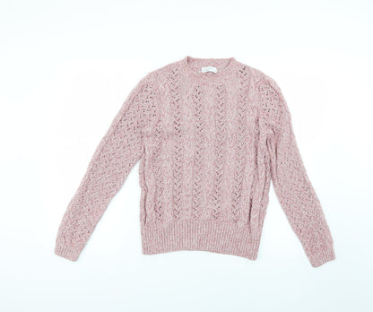 Additional front view of paaya women’s pink jumper, size M