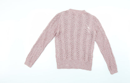 Back view of paaya women’s pink jumper, size M