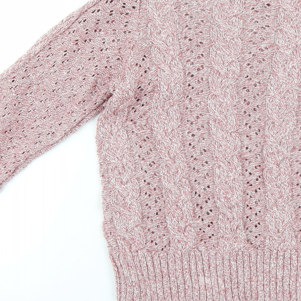 Brand and care label for paaya women’s pink jumper, size M