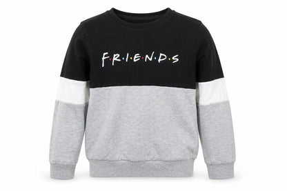 Front view of friends boys’ multicoloured jumper, size 9-10, years