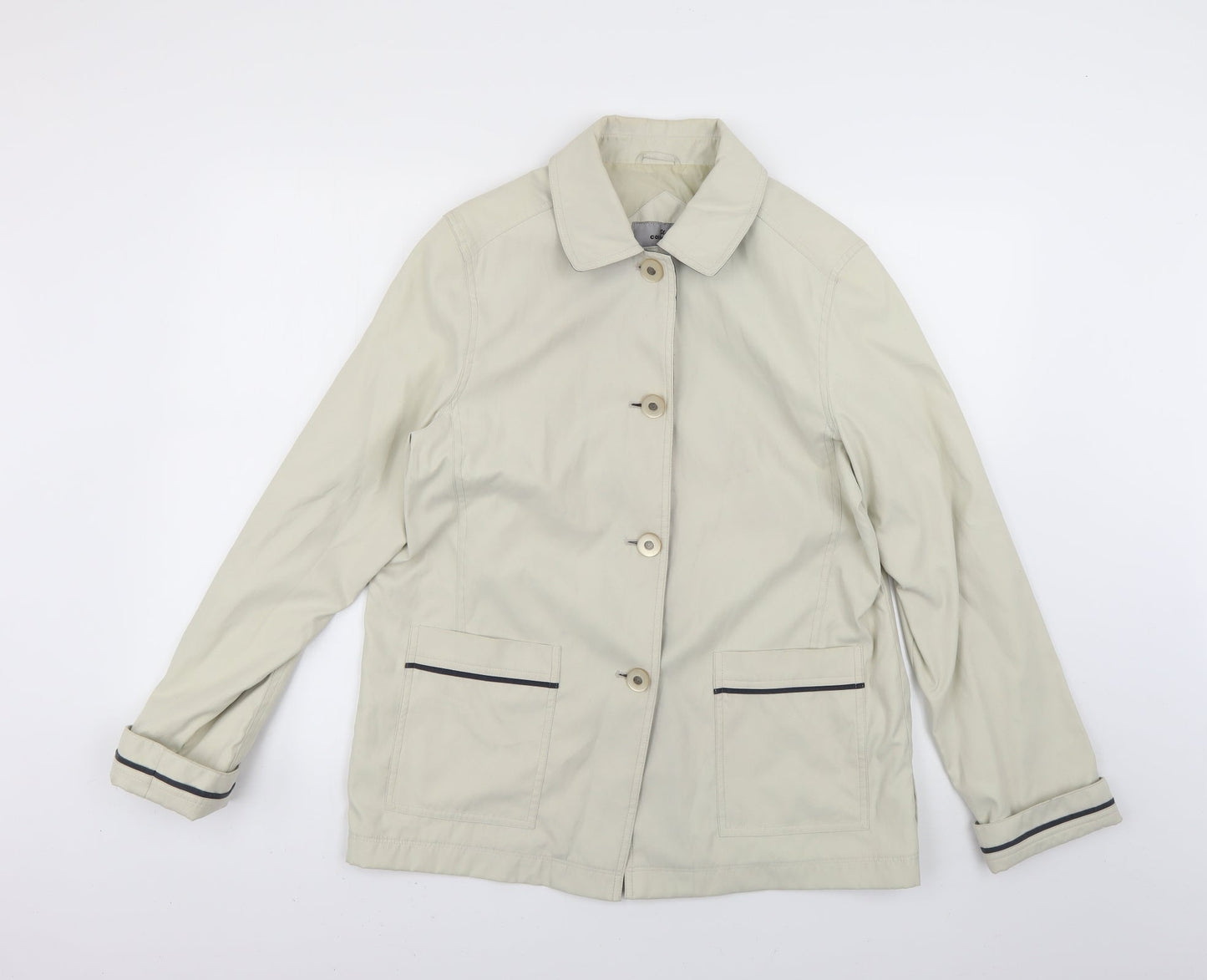 Womens UK Size 12 Style Beige Overcoat