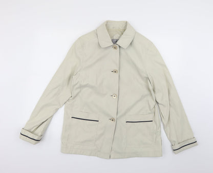 Womens UK Size 12 Style Beige Overcoat