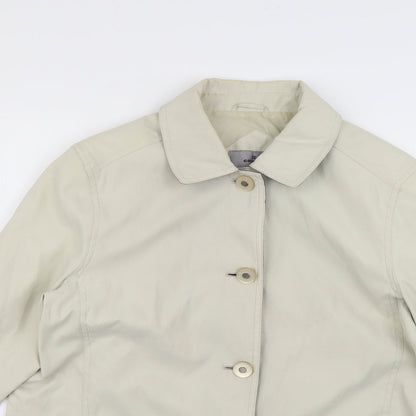 Womens UK Size 12 Style Beige Overcoat
