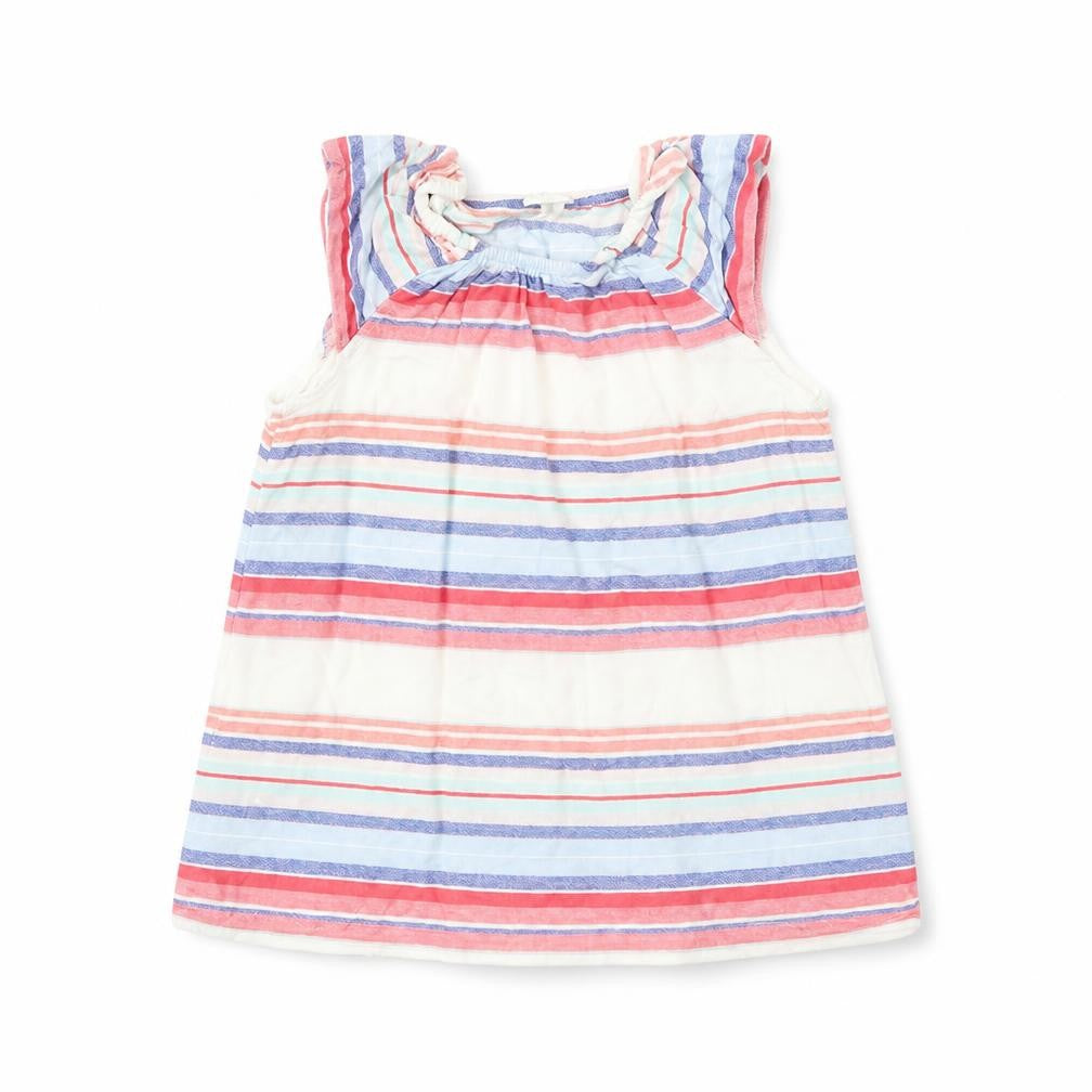 Front view of H&M girls’ multicoloured striped fit & flare, size 2-3, years