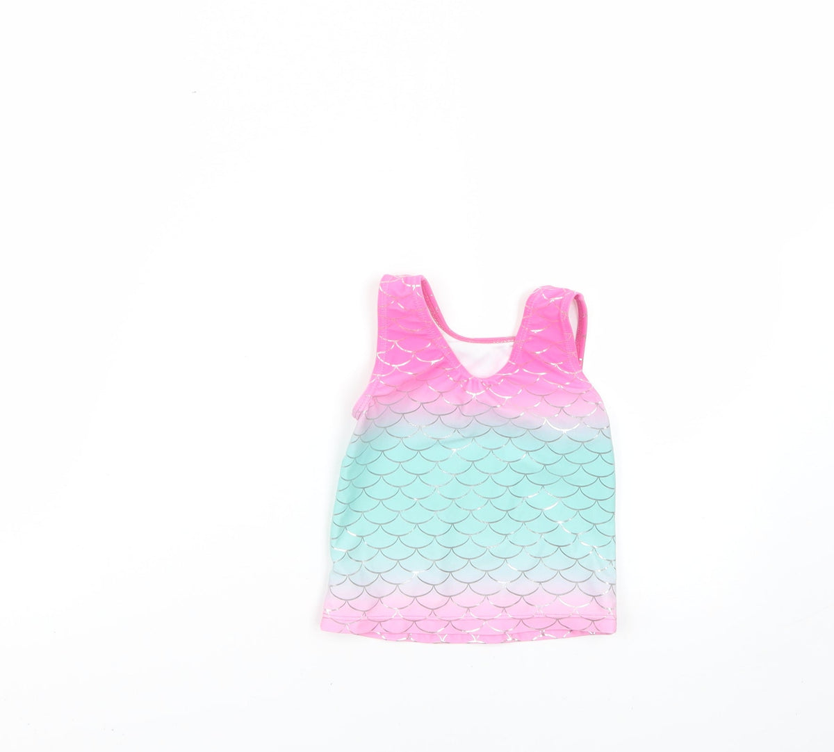 Additional front view of George girls’ multicoloured geometric basic t-shirt, size 2-3, years