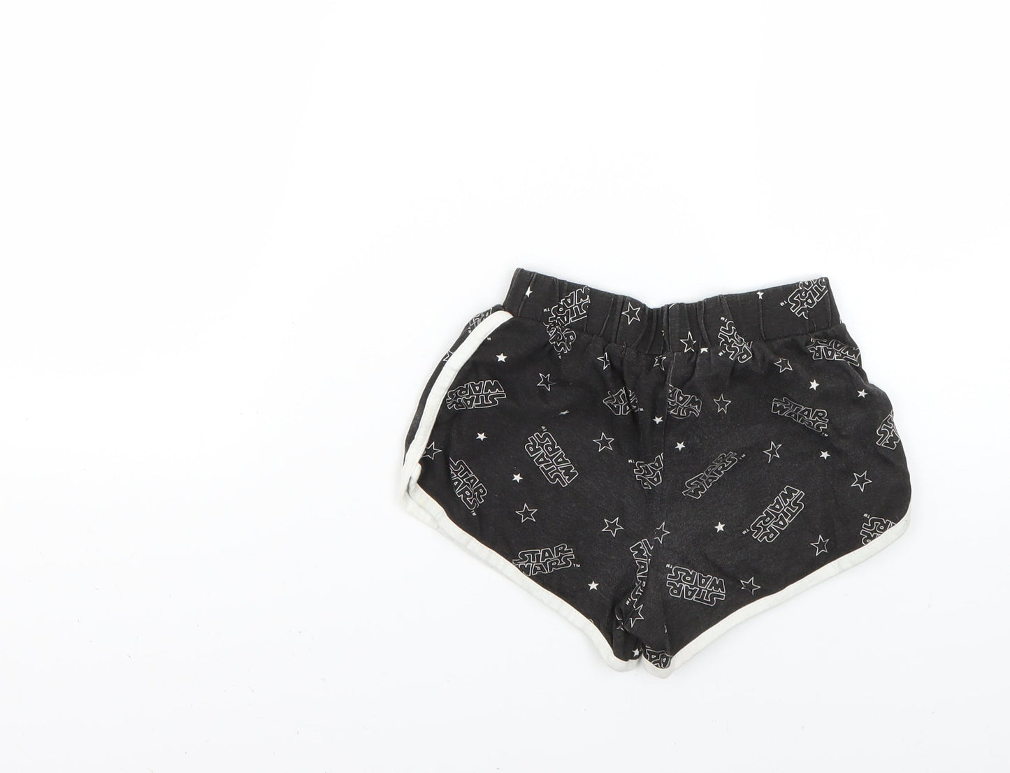 George Girls Black Geometric  Cut-Off Shorts Size 4-5 Years