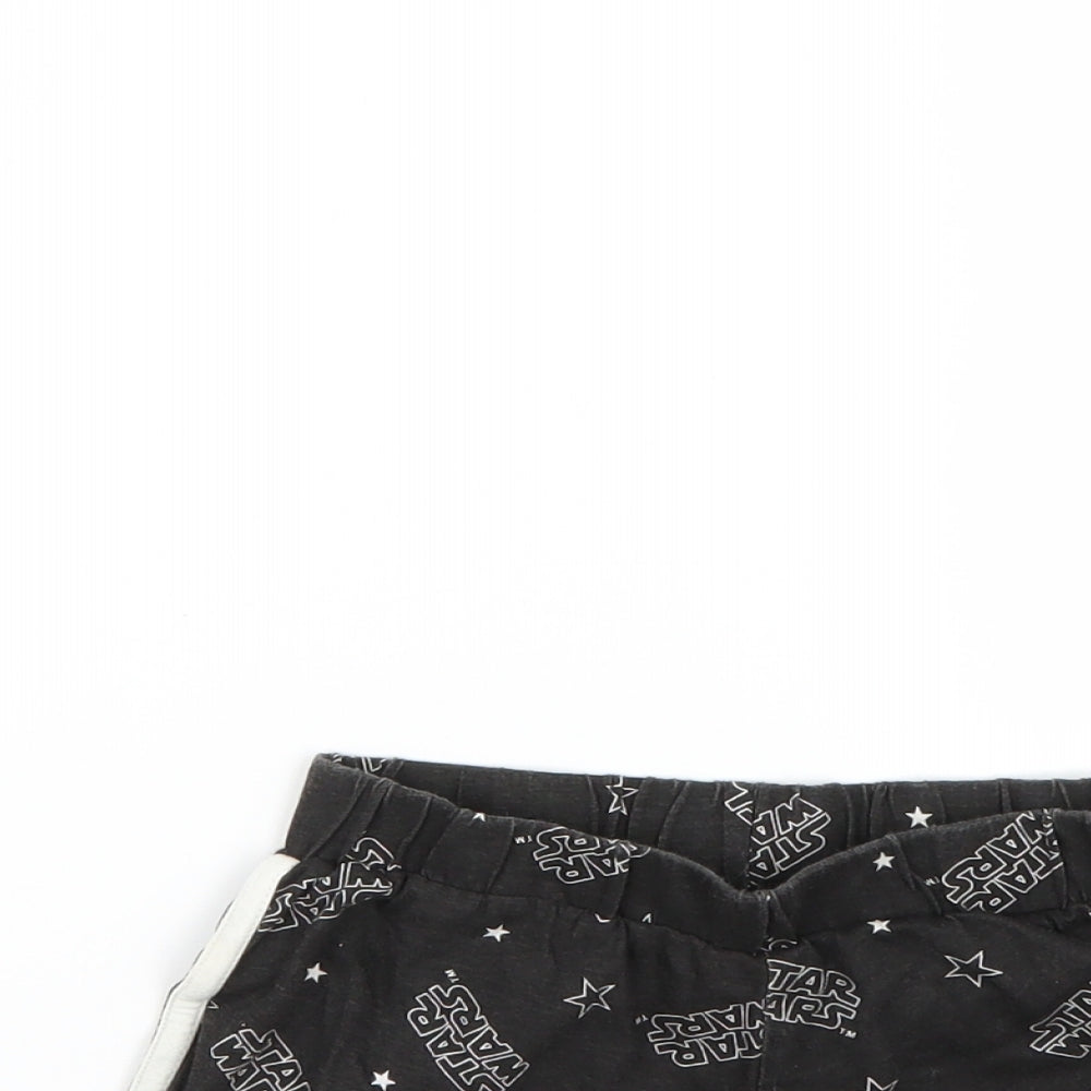 George Girls Black Geometric  Cut-Off Shorts Size 4-5 Years