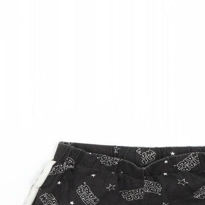 George Girls Black Geometric  Cut-Off Shorts Size 4-5 Years
