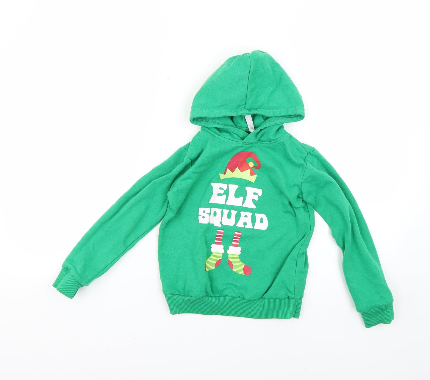 pep&co Boys Green Geometric  Pullover Hoodie Size 5-6 Years