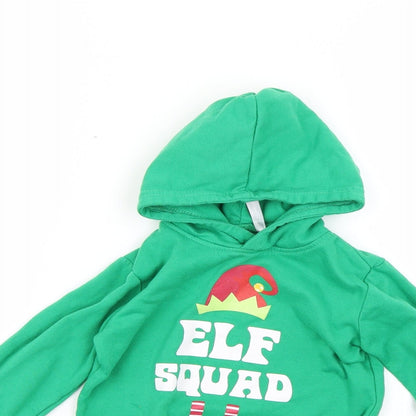 pep&co Boys Green Geometric  Pullover Hoodie Size 5-6 Years