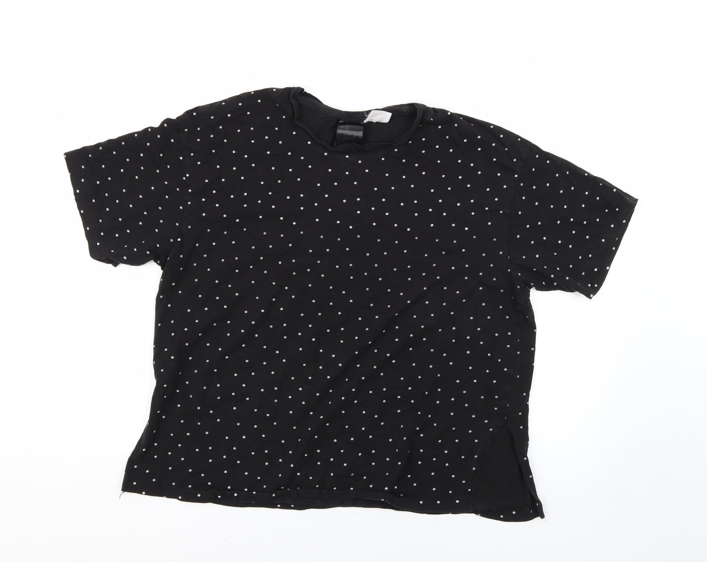 Womens UK Size M H&M Black Basic T-Shirt