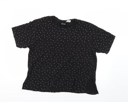 Womens UK Size M H&M Black Basic T-Shirt