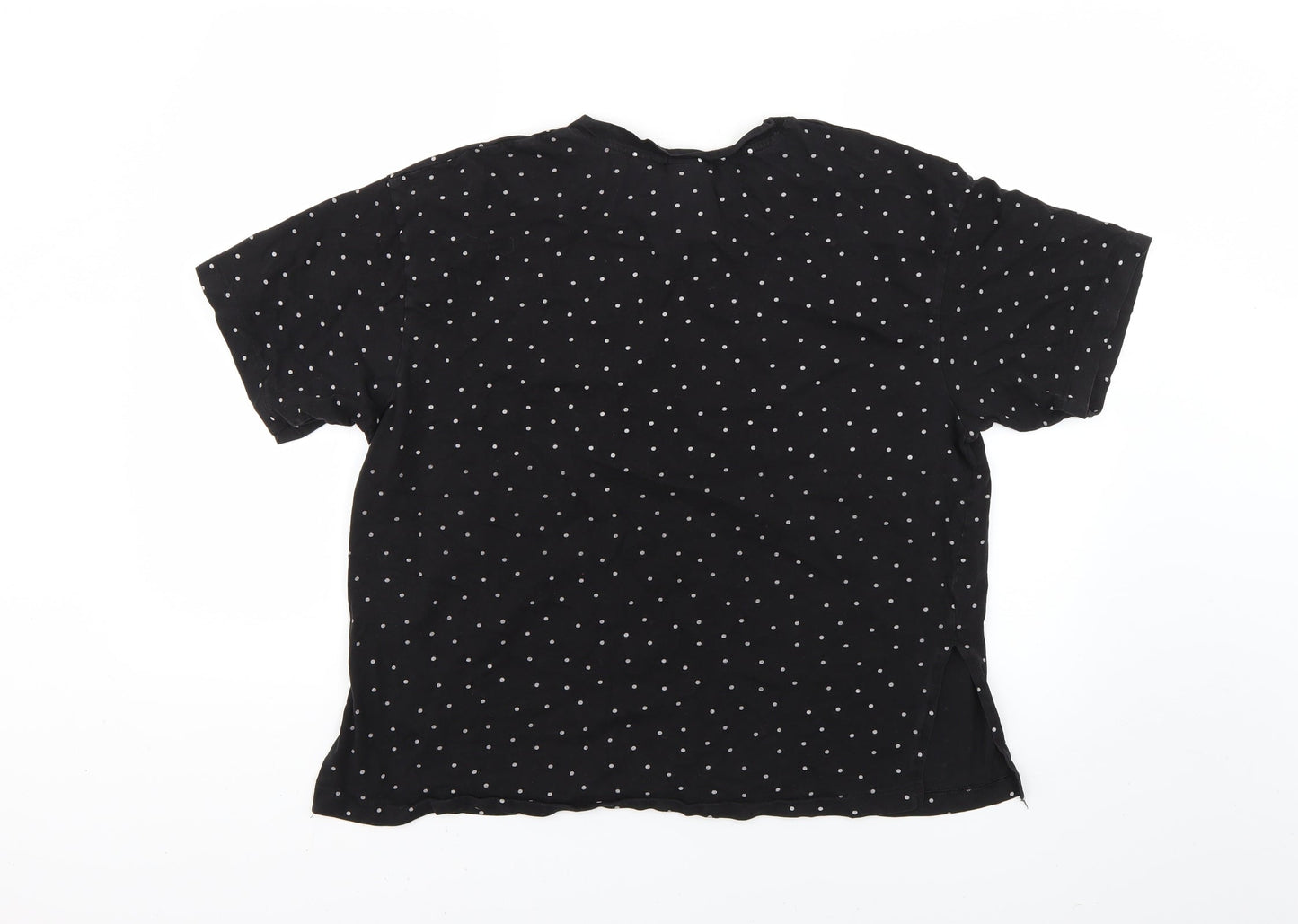 Womens UK Size M H&M Black Basic T-Shirt
