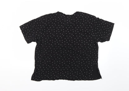 Womens UK Size M H&M Black Basic T-Shirt
