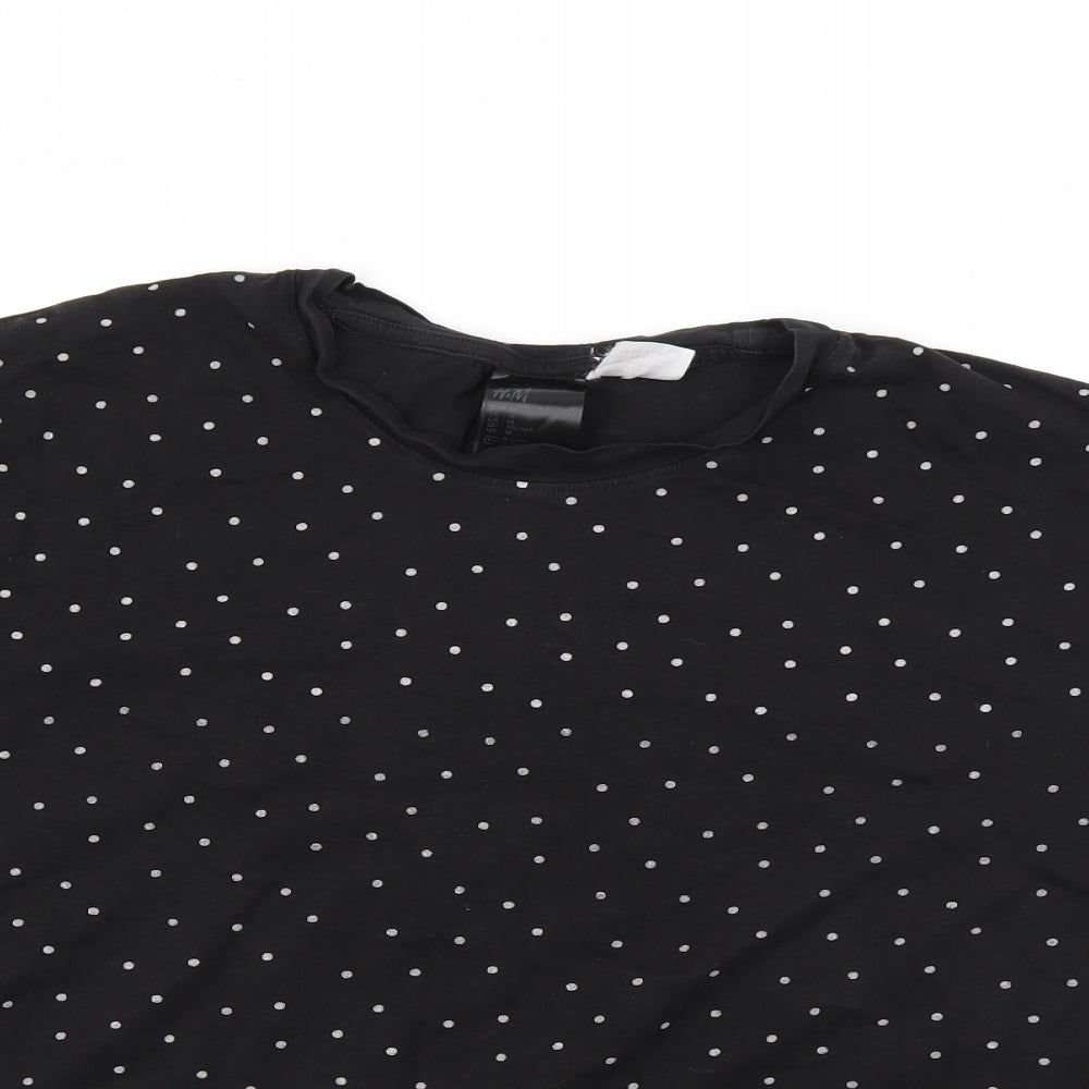 Womens UK Size M H&M Black Basic T-Shirt