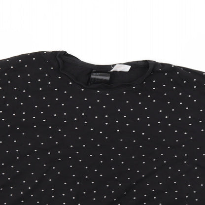 Womens UK Size M H&M Black Basic T-Shirt
