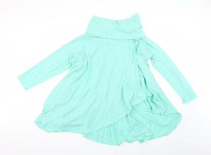 Womens UK Size 12 Preworn Green Pullover Jumper