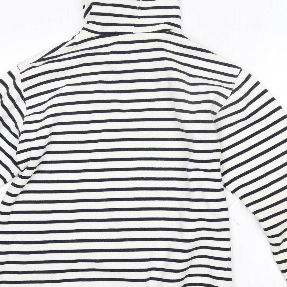 Brand and care label for Rayar women’s white striped jacket, size M