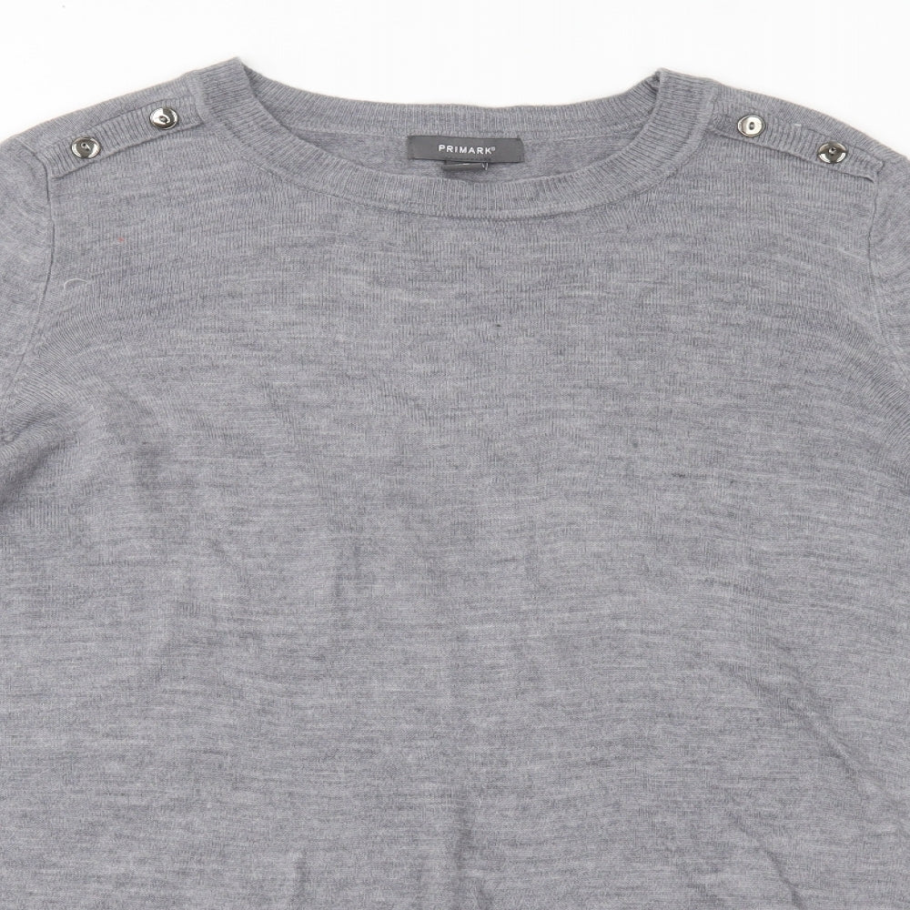 Primark Womens Grey   Pullover Jumper Size M