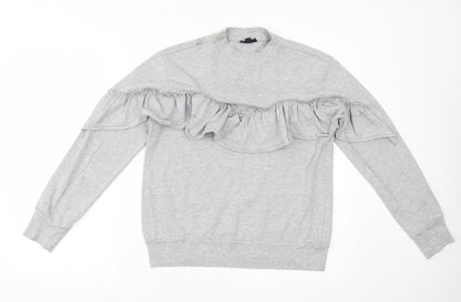 Womens UK Size 10 Topshop Grey Pullover Jumper