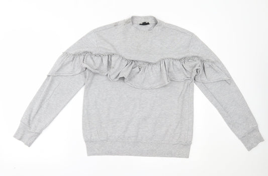 Womens UK Size 10 Topshop Grey Pullover Jumper
