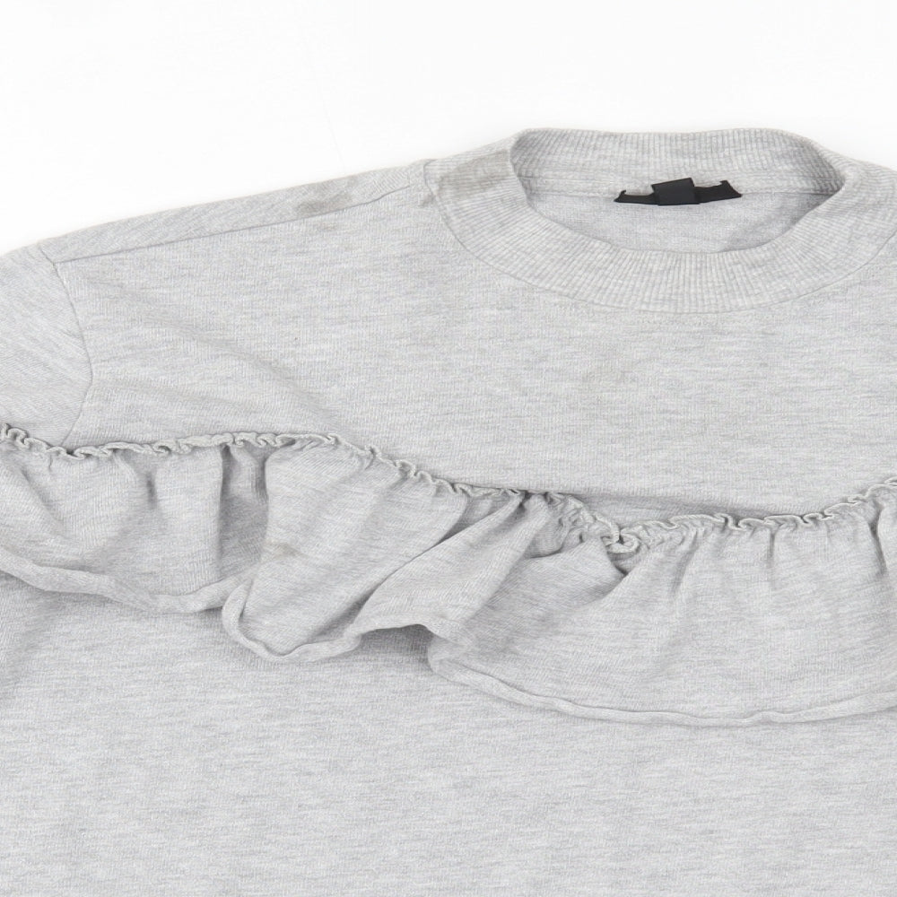 Womens UK Size 10 Topshop Grey Pullover Jumper