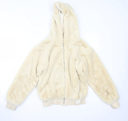 Topshop Womens Beige   Overcoat Coat Size XS