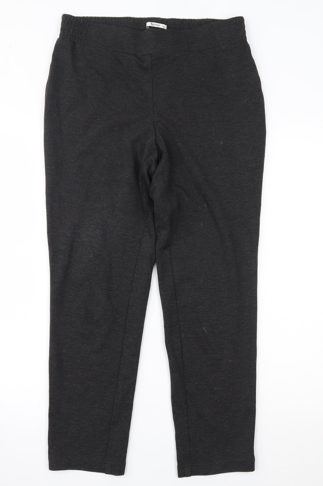 TU Womens Grey   Trousers  Size 12 L25 in