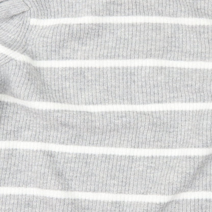 George Womens Grey Striped  Pullover Jumper Size L