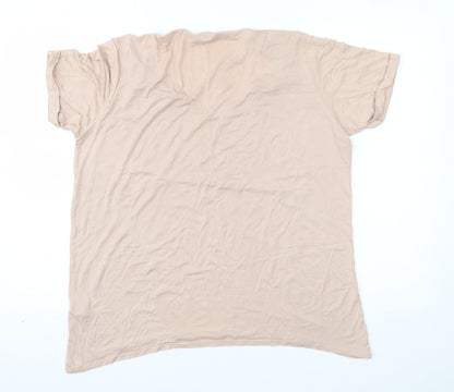 Womens UK Size 10 Missguided Pink Basic T-Shirt