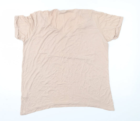 Womens UK Size 10 Missguided Pink Basic T-Shirt