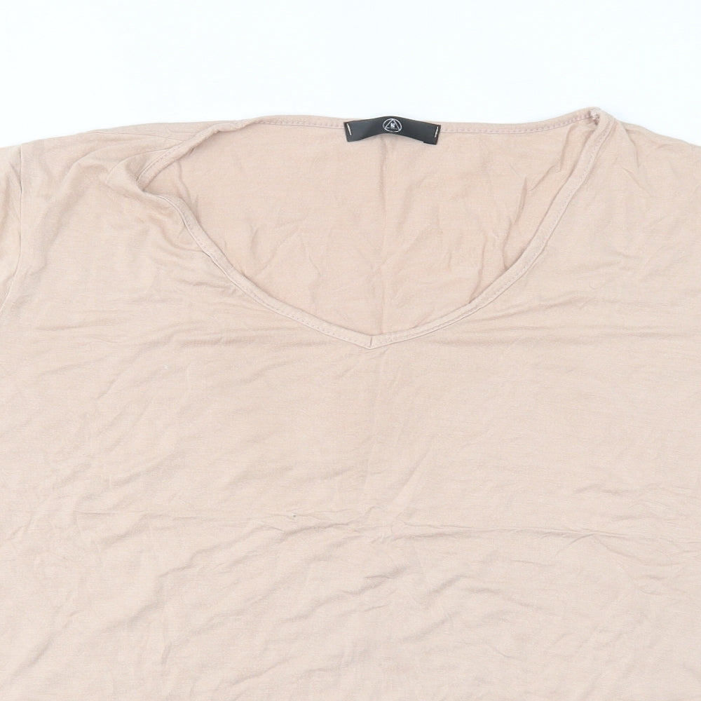Womens UK Size 10 Missguided Pink Basic T-Shirt