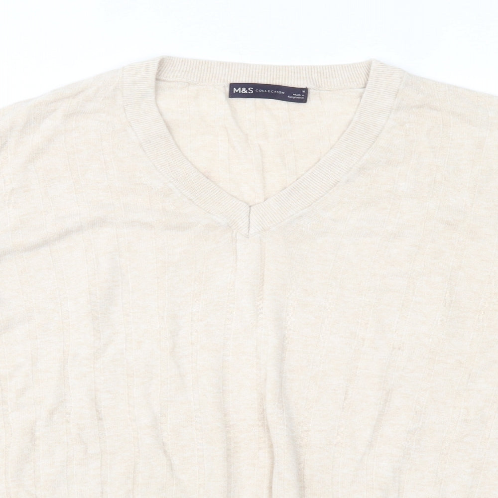 Womens UK Size M Marks and Spencer Beige Basic Blouse