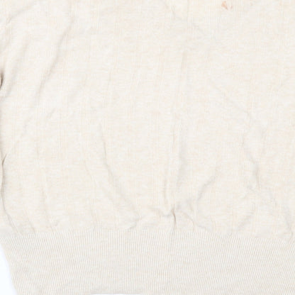 Womens UK Size M Marks and Spencer Beige Basic Blouse