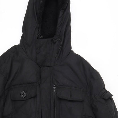 F&F Mens Black   Overcoat Coat Size 3XL