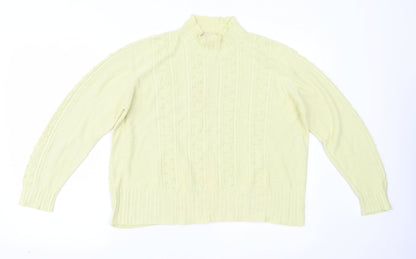 Womens UK Size L Country Casuals Yellow Basic Blouse