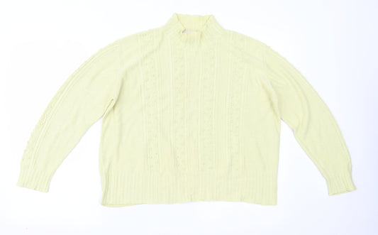 Womens UK Size L Country Casuals Yellow Basic Blouse