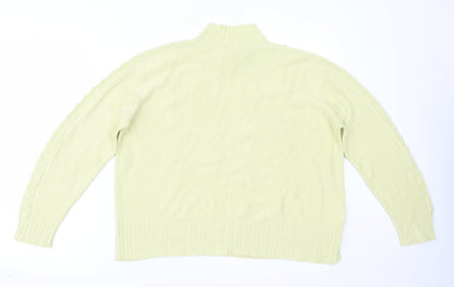 Womens UK Size L Country Casuals Yellow Basic Blouse
