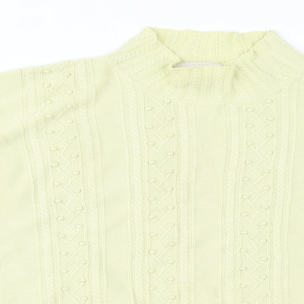 Womens UK Size L Country Casuals Yellow Basic Blouse