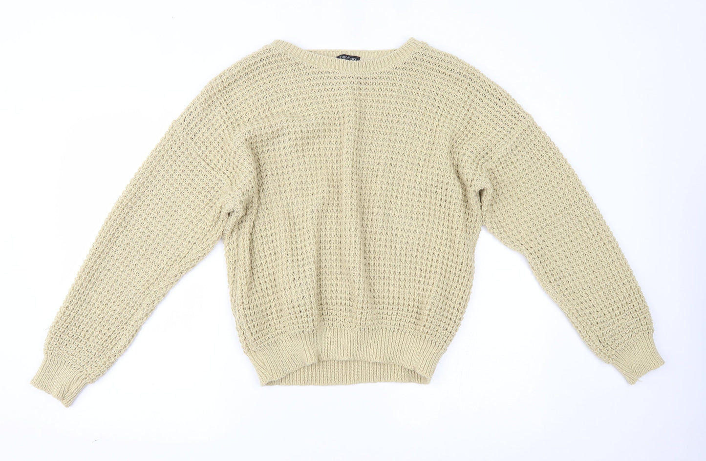 Boohoo Womens Beige   Pullover Jumper Size M